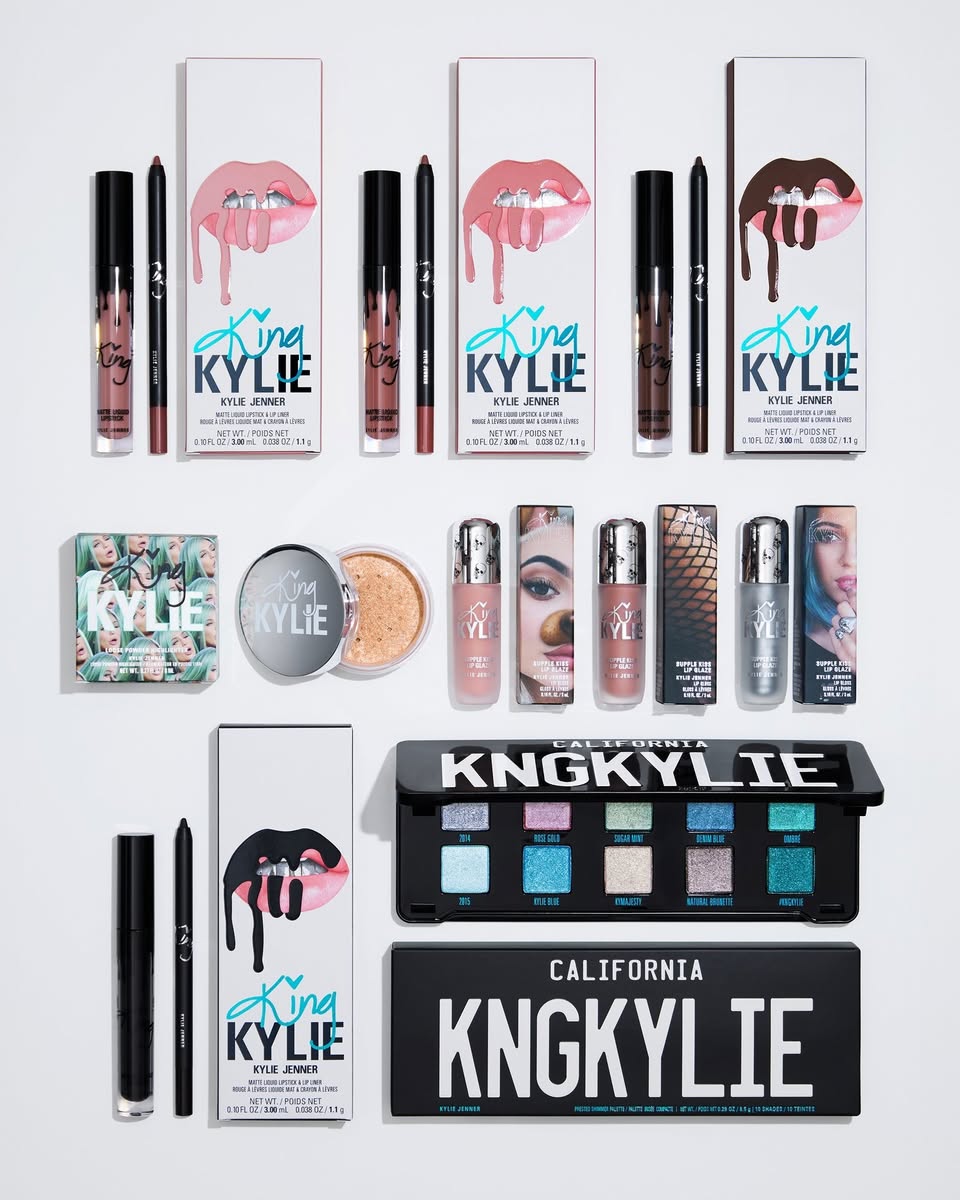 Close-up of the limited-edition King Kylie collection products.