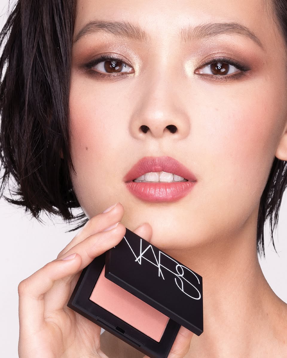 Festive makeup collection display