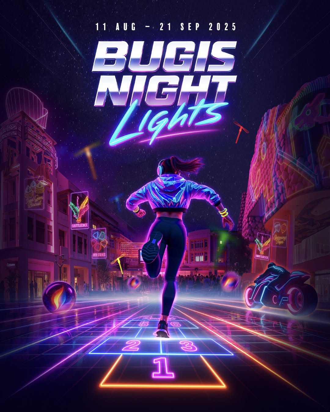 Dazzling neon art installations at Bugis Night Lights