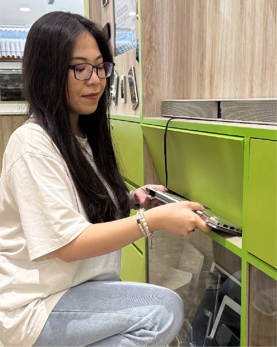 A person enjoying an eco-friendly activity